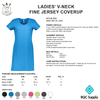 3522 LAT Ladies V-Neck Fine Jersey Coverup