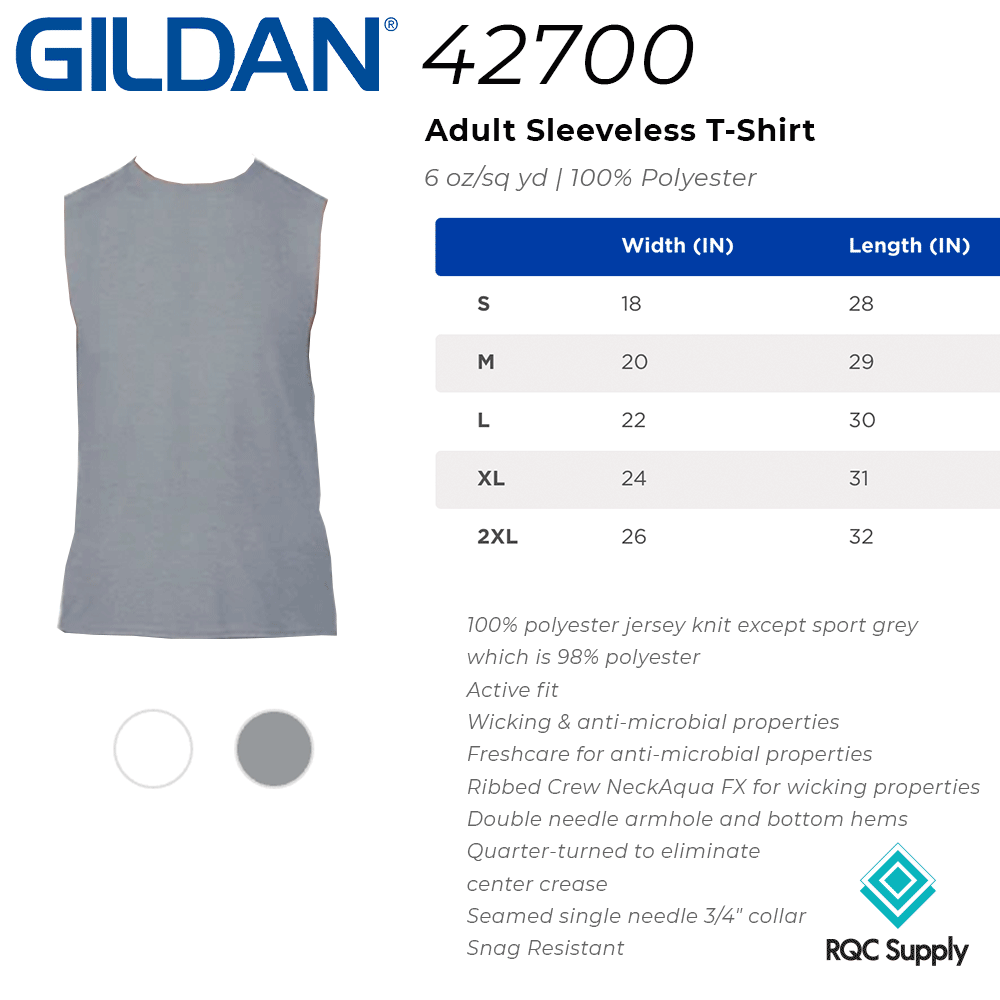 42700 Gildan Adult Sleeveless T-shirt