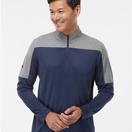 Adidas Men's Ultimate365 Lightweight Colorblocked Quarter-Zip Pullover - A552