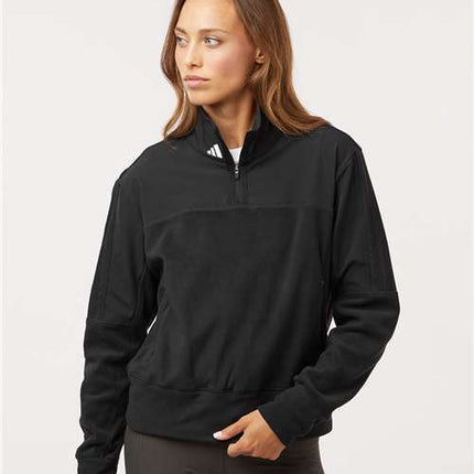 Adidas Women's Fleece Quarter-Zip Pullover - A601