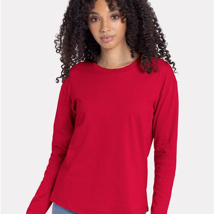 Next Level Women's Cotton Relaxed Long Sleeve T-Shirt - 3911