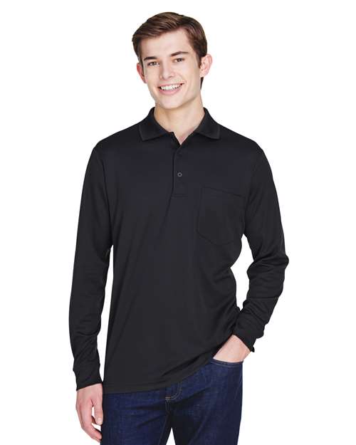 Core 365 Men's Pinnacle Performance Long Sleeve Piqué Polo with Pocket - 88192P
