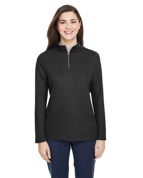 Core 365 Women's Fusion ChromaSoft™ Pique Quarter-Zip Pullover - CE405W