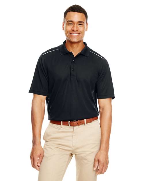 Core 365 Men's Radiant Performance Piqué Polo with Reflective Piping - 88181R