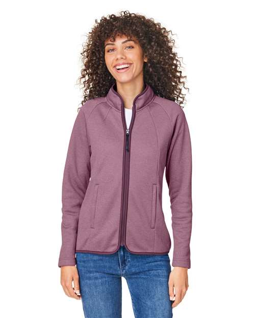 Core 365 Women's Venture Heathered Stripe Full-Zip - CE72W