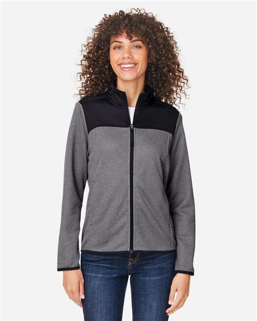 Core 365 Women's Venture Heathered Stripe Hybrid Jacket - CE74W