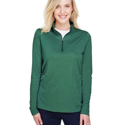 Team 365 Women's Zone Sonic Heather Performance Quarter-Zip Pullover TT31HW