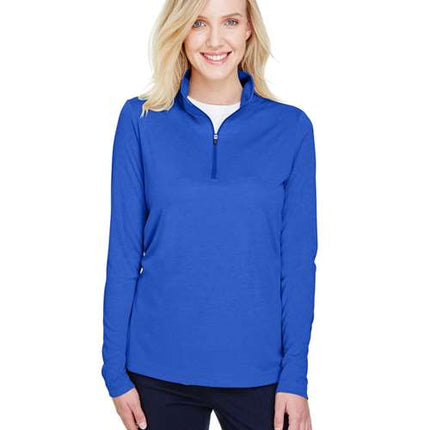 Team 365 Women's Zone Sonic Heather Performance Quarter-Zip Pullover TT31HW