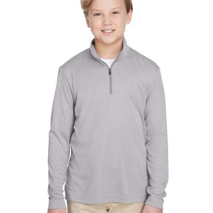 Youth Zone Sonic Heather Performance Quarter-Zip Pullover