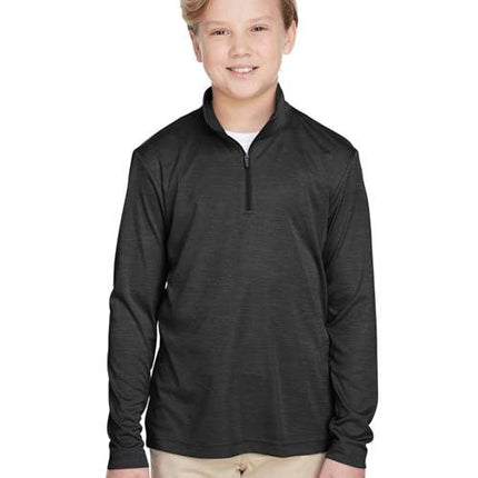 Youth Zone Sonic Heather Performance Quarter-Zip Pullover