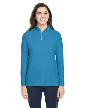 Core 365 Women's Fusion ChromaSoft™ Pique Quarter-Zip Pullover - CE405W