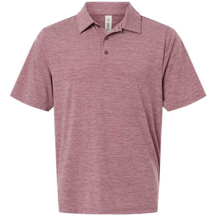 Men's Relay Heathered Stripe Polo