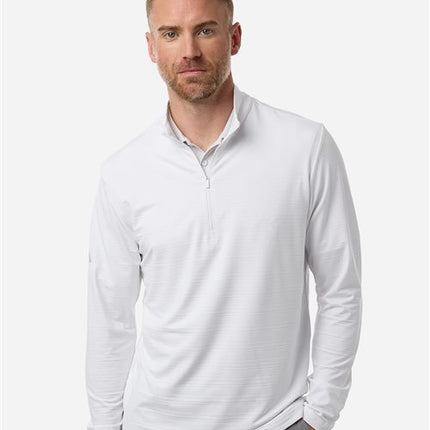 Men's Textured Stripe Quarter-Zip Pullover