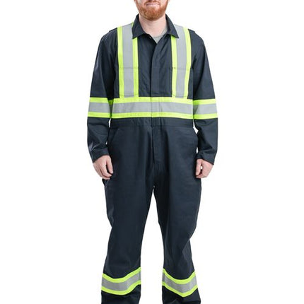 Safety Striped Gasket Unlined Coverall