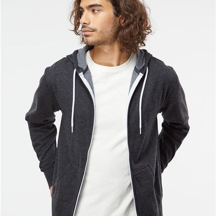 Independent Trading Co Unisex Lightweight Full-Zip Hooded Sweatshirt - AFX90UNZ