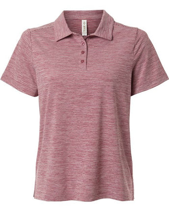 Women's Relay Heathered Stripe Polo