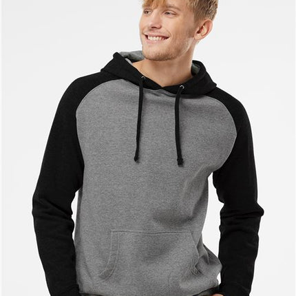 Independent Trading Co Unisex Raglan Hooded Sweatshirt - IND40RP