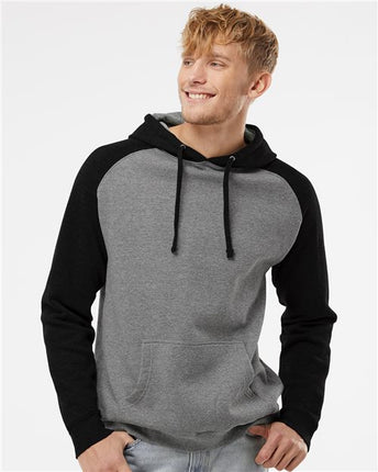 Independent Trading Co Unisex Raglan Hooded Sweatshirt - IND40RP