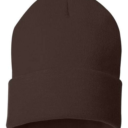 Sportsman 12" Solid Cuffed Beanie - SP12