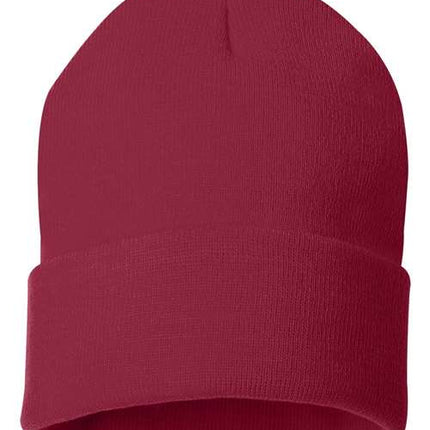 Sportsman 12" Solid Cuffed Beanie - SP12
