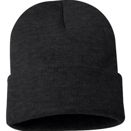 Sportsman 12" Solid Cuffed Beanie - SP12