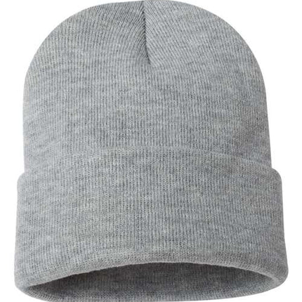 Sportsman 12" Solid Cuffed Beanie - SP12