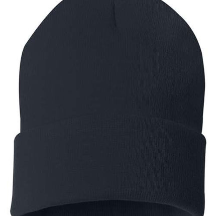 Sportsman 12" Solid Cuffed Beanie - SP12