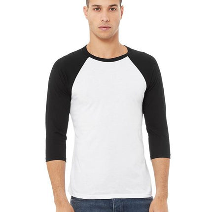 Bella + Canvas Unisex Three-Quarter Sleeve Baseball Tee - 3200