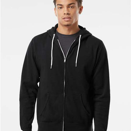 Independent Trading Co Unisex Lightweight Full-Zip Hooded Sweatshirt - AFX90UNZ