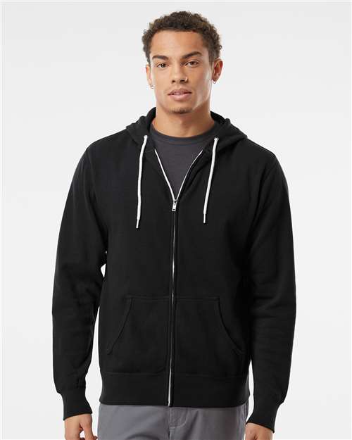 Independent Trading Co Unisex Lightweight Full-Zip Hooded Sweatshirt - AFX90UNZ