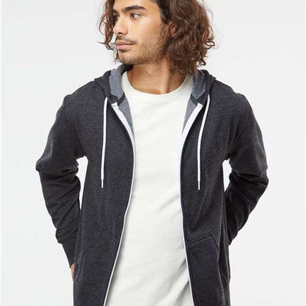 Independent Trading Co Unisex Lightweight Full-Zip Hooded Sweatshirt - AFX90UNZ