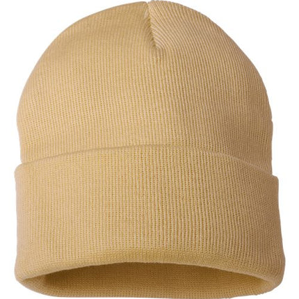 Sportsman 12" Solid Cuffed Beanie - SP12