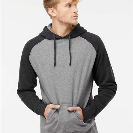 Independent Trading Co Unisex Raglan Hooded Sweatshirt - IND40RP