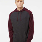 Charcoal Heather/ Burgundy Heather / 3XL