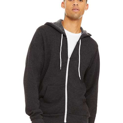 Bella + Canvas Unisex Sponge Fleece Full-Zip Hoodie Sweatshirt - 3719