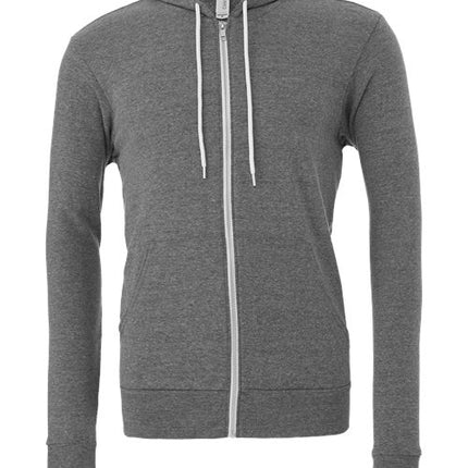 Bella + Canvas Unisex Sponge Fleece Full-Zip Hoodie Sweatshirt - 3719