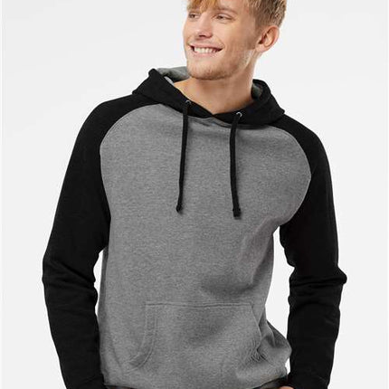 Independent Trading Co Unisex Raglan Hooded Sweatshirt - IND40RP