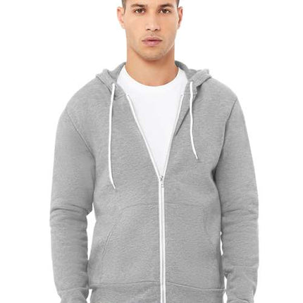Bella + Canvas Unisex Sponge Fleece Full-Zip Hoodie Sweatshirt - 3719