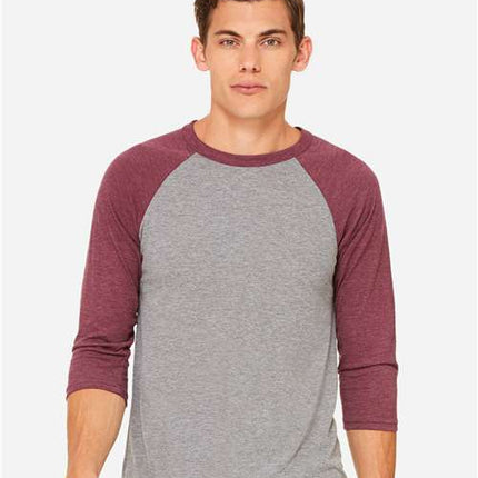 Bella + Canvas Unisex Three-Quarter Sleeve Baseball Tee - 3200