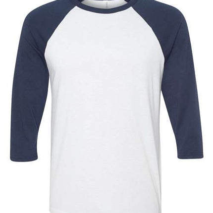 Bella + Canvas Unisex Three-Quarter Sleeve Baseball Tee - 3200