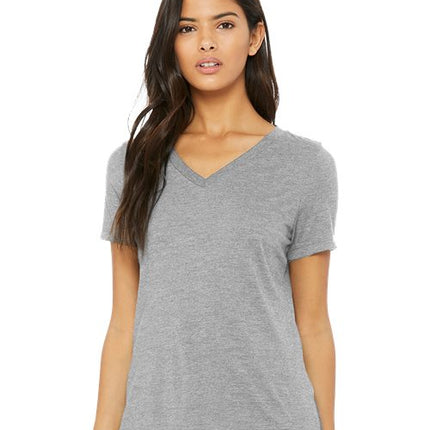 Bella + Canvas Women's Relaxed Heather CVC V-Neck Tee - 6405CVC