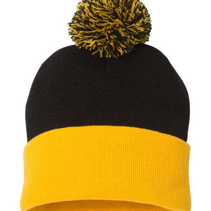 Sportsman 12" Pom-Pom Cuffed Beanie - SP15