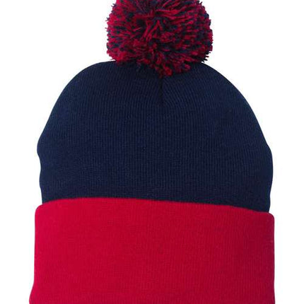 Sportsman 12" Pom-Pom Cuffed Beanie - SP15