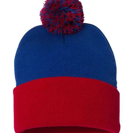 Sportsman 12" Pom-Pom Cuffed Beanie - SP15