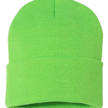 Sportsman 12" Solid Cuffed Beanie - SP12