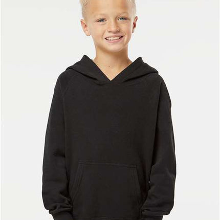 Independent Trading Co Youth Lightweight Special Blend Raglan Hooded Sweatshirt - PRM15YSB