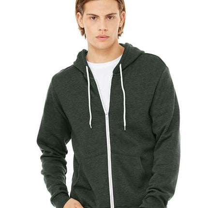 Bella + Canvas Unisex Sponge Fleece Full-Zip Hoodie Sweatshirt - 3719