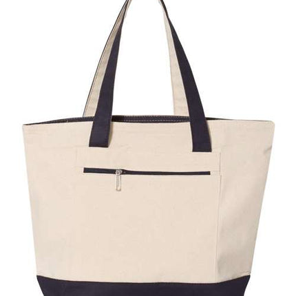 Q- Tees 19L Zippered Tote - Q1300