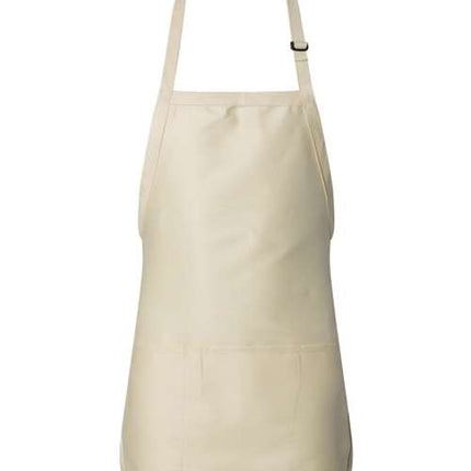 Q-Tees Full-Length Apron with Pouch Pocket - Q4250