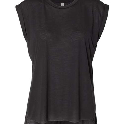 Bella + Canvas Women’s Flowy Rolled Cuffs Muscle Tee - 8804